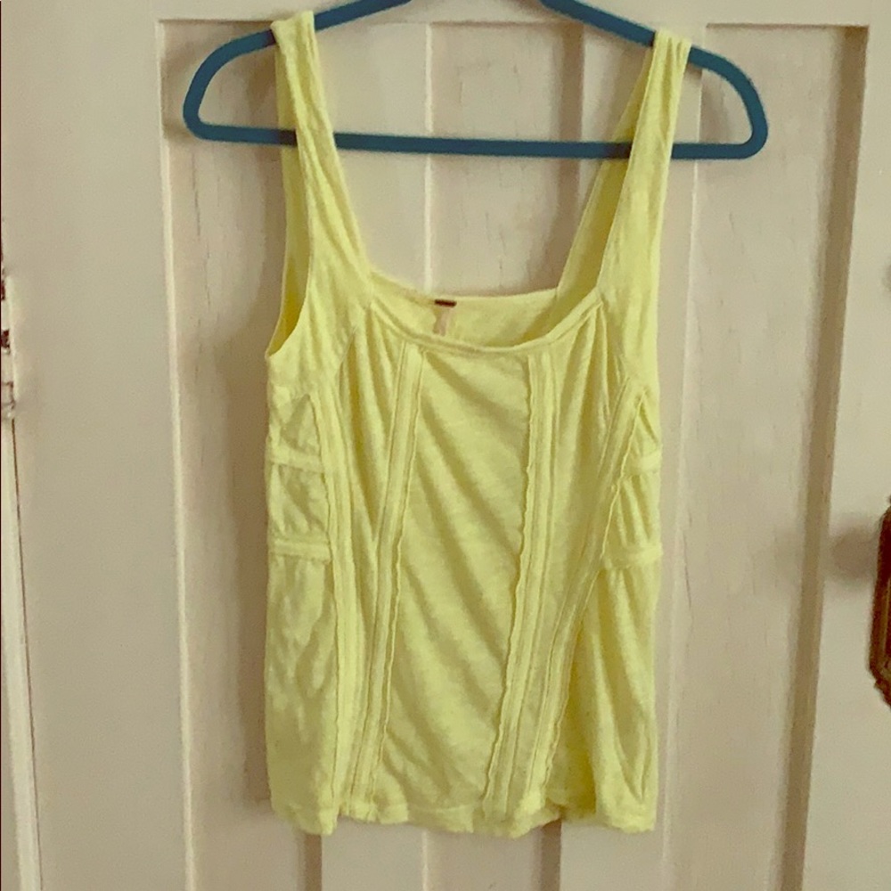 Free People corset-seamed cotton tank